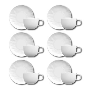 Imagem de Conjunto de Xícaras para Chá Germer Orgânico em Porcelana 240 ml – 6 Peças