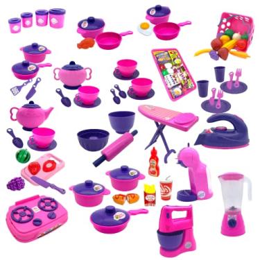 Imagem de Cozinha Brinquedo Infantil Mega Kit 85 pçs