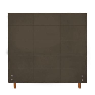 Imagem de Cabeceira Larissa Tamanho Viuva Para Colchão de 1,28mt Suede Marrom