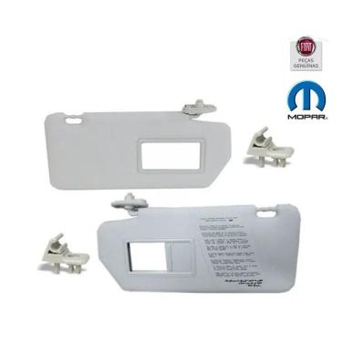 Imagem de Kit Par Quebra Sol Palio Siena Strada C/ Espelho + Supo Orig