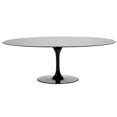 Imagem de Mesa Saarinen Oval 137x90 cm Laqueada Yescasa Preto