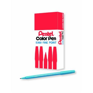 Imagem de Pentel Caneta colorida de arte, turquesa, caixa com 12 (S360-114)