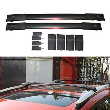 Imagem de UDP 2 barras transversais de alumínio adequadas para Toyota RAV4 RAV-4 2013-2018 barras transversais de trilho de bagagens pretas