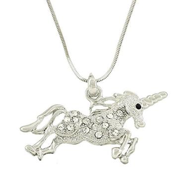 Imagem de Falari Colar com pingente de animal strass cristal r dio altamente polido, Cristal