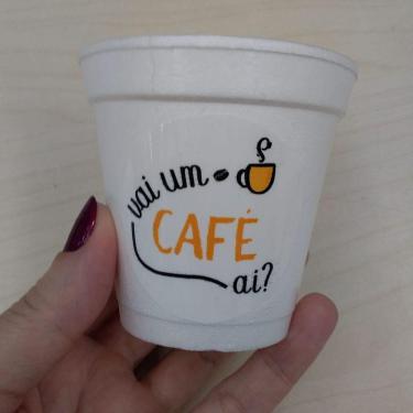 Imagem de Copo Isopor Descartável 120ml  Café e Chá mod.03 - 50 unid.