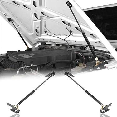 Imagem de Kit de suporte de elevação de capô dianteiro Hooke Road 2 peças para Jeep Wrangler JK 2011-2018 e Unlimited