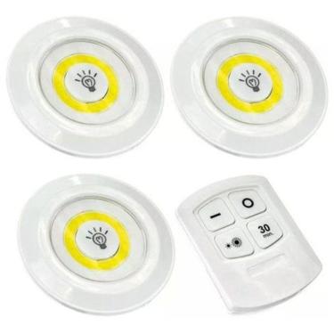 Imagem de Kit 6 Lampadas Spot Led Luminaria Controle Sem Fio Remoto