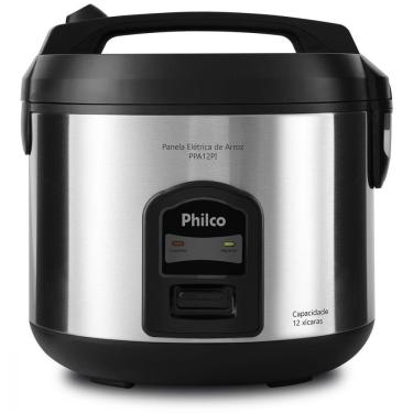 Imagem de Panela de Arroz Preto/Prata Philco 220V PPA12PI