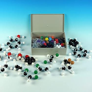 Imagem de Tingpai Conjunto de Kit de Modelo Molecular 444PCS (Modelo de 196 á s + 244 Chaves de Link + 3 Orbitais +1 T ool) Portátil pa Al/Ensino/La tório
