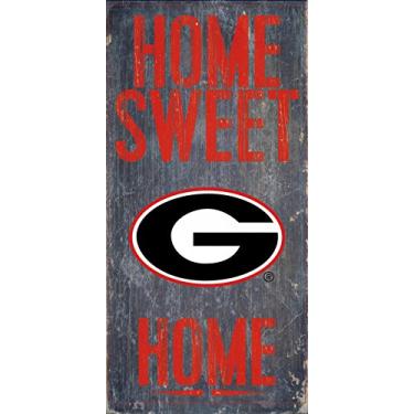 Imagem de Placa de madeira Georgia Bulldogs - Home Sweet Home 15 x 30 cm