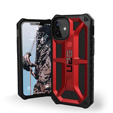 Imagem de URBAN ARMOR GEAR Capa UAG projetada para iPhone 12 Mini [tela de 5,4 polegadas], capa protetora monarca premium, resistente, leve, à prova de choque, carmesim