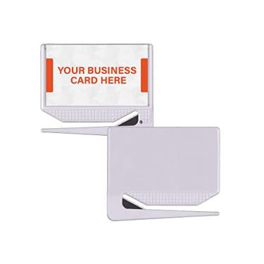 Imagem de Uncommon Desks Abridores de cartas para cartões de visita - (pacote com 25) (branco) abridores de carta profissionais com inserção de cartão de visita, item promocional perfeito para negócios