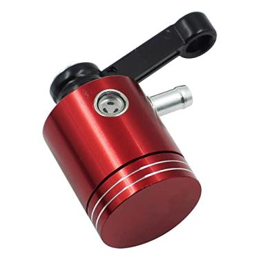 Imagem de TOTMOX Reservatório de fluido de freio de alumínio universal para motocicleta reservatório de bomba de embreagem de freio cilindro mestre reservatório de óleo fluido para Apr-Ilia Hon-da Kawa-saki Su-zuki Triu-mph Ya-maha