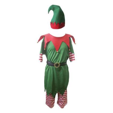 Imagem de Fantasia Duende De Natal Verde Infantil Com Acessórios - Masquerade