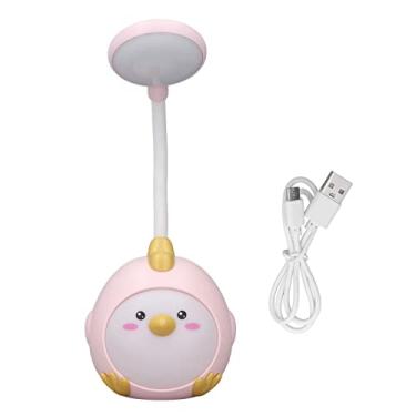 Imagem de Candeeiro de Mesa LED, Ajuste Luz de Mesa Infantil Luz Noturna Com Cabo USB para Quarto de Leitura Infantil Dormitório (Rosa)