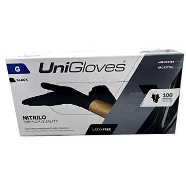 Imagem de Luva Nitrílica Preta Tamanho G (unidade) Unigloves