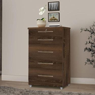 Imagem de Cômoda Quarto Emas com 5 Gavetas e 1 Chave Freijo