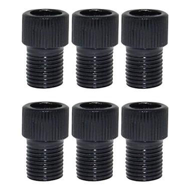 Imagem de Kit 6 Adaptador de Válvula Presta - Americana em Alumínio Calypso Preto