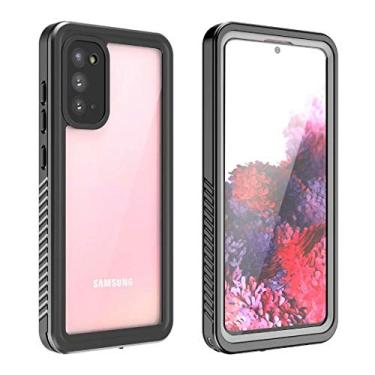 Imagem de Mangix Capa à prova d'água para Galaxy S20 FE, protetor de tela integrado, desbloqueio de impressão digital com película, proteção total resistente, à prova de choque, anti-arranhões, capas robustas