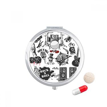 Imagem de Caixa de comprimidos com combinação de instrumentos musicais, caixa de armazenamento de medicamentos