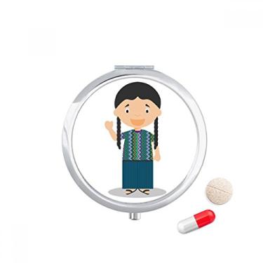 Imagem de Porta-comprimidos de desenho longo da Guatemala, caixa de armazenamento de remédios