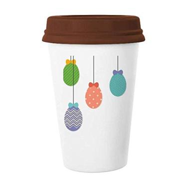 Imagem de Caneca de ovo colorida para pendurar no Festival da Religião da Páscoa Caneca de café Copo de cerâmica