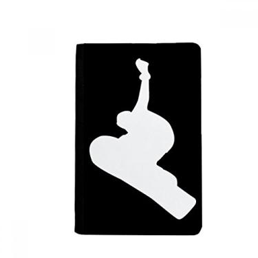 Imagem de Skateboarding Sport Black Jumping Outline Suporte para passaporte Notecase Burse Capa carteira porta-cartões