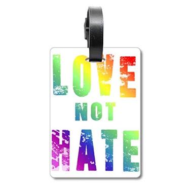 Imagem de Rainbow Gay Bandeira de Lésbica LGBT Bolsa de Bagagem Etiqueta Cartão de Bagagem Etiqueta Scutcheon Etiqueta