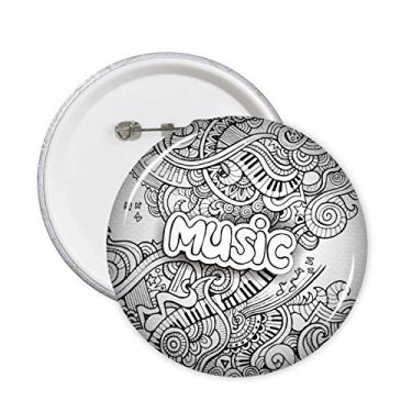 Imagem de Violino Rock Music Winding Painting Broches Redondos Emblema Emblema Acessório Decoração 5 peças