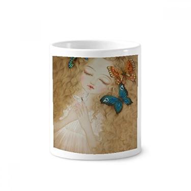 Imagem de Vestido Borboleta Pretty Girl Chinesa Pintura Escova de Dentes Suporte Caneca, Suporte de Cerâmica