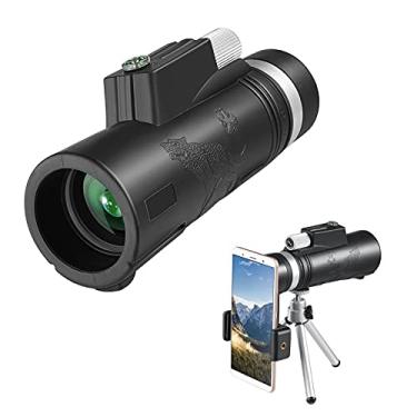 Imagem de Telescópio monocular, monocular 10x42 HD, monóculos prisma Bak4 de alta ampliação para adultos, com suporte para smartphone e tripé, para observação de pássaros, caminhadas, camping, passeios turísticos
