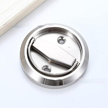 Imagem de Puxadores de fechadura de porta escondidos Puxadores de gaveta de aço inoxidável Puxadores de móveis Puxadores para armários e gavetas Puxadores de guarda-roupa, prateados