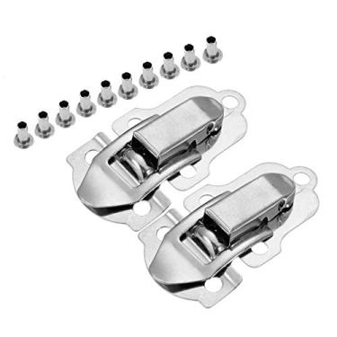 Imagem de 2 PCS Aço Inoxidável Mala de Cabeça Hasp Gancho Jóias Caixa De Caixa De Vinho Caixa De Vinho Caixa De Madeira Alternada Travão Pode Hold Lockable 54 * 29mm YYDFPIIA