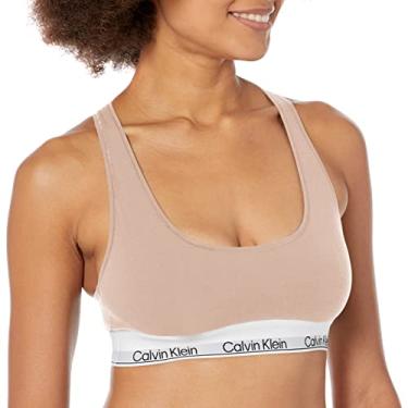 Imagem de Calvin Klein Sutiã feminino moderno de algodão natural sem forro sem forro, Cedro, P