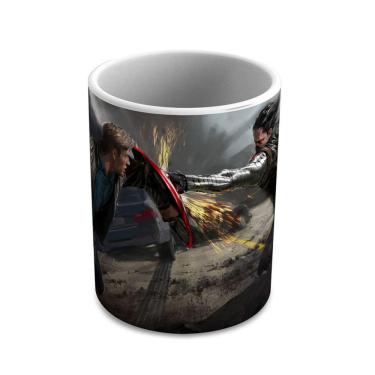 Imagem de Caneca Personalizada Porcelana Capitão América  1 325 Ml