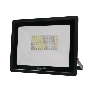 Imagem de Refletor Blumenau de Led Slim 100W Preto Bivolt 3000K Luz Quente