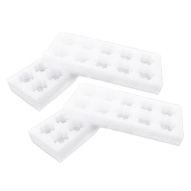 Imagem de UKCOCO 2 Conjuntos De 10 Bandejas Para Ovos Suporte Para Colocação De Ovos Caixas De Ovos Biodegradáveis 10 Grades Bandeja Para Ovos Caixas De Ovos Reutilizáveis Prateleiras Para