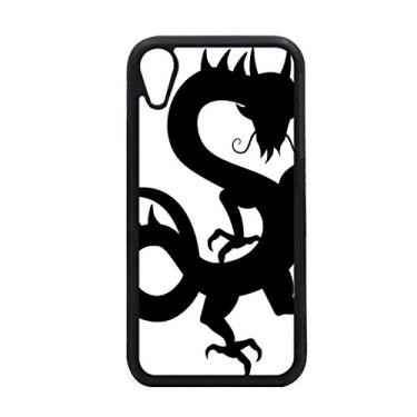 Imagem de Capa com desenho chinês Dragon Outline para iPhone XR para proteção de telefone Apple