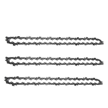 Imagem de Motosserra elétrica de 10 polegadas com 39 elos de acionamento, serra de corrente de substituição e guias de barra, corrente sobressalente de serra de poda para peças de acessórios de ferramentas de