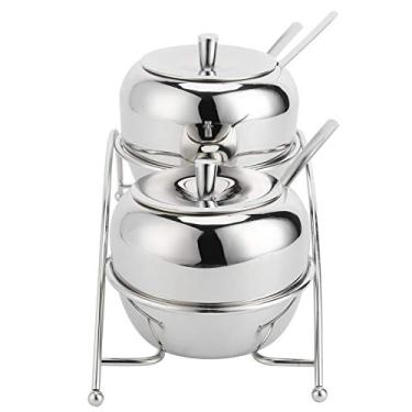 Imagem de Conjunto de Jarras de Especiarias, Recipientes de Especiarias Duráveis ​​e Antiferrugem, Com Tampa e Colher para Cozinhas Pequenas e Grandes, Casa, Cozinha, Balcão