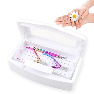 Imagem de Nail Tool Sterilizer Box, BOMOQING Plastic Sterilizing Tray, Plastic Clean Sterilizing Box Storage Organizer for Nail, Tweezers, Eyelash Extensions, Hair Salon, Spa & Cutter Manicure Equipment (Pink)