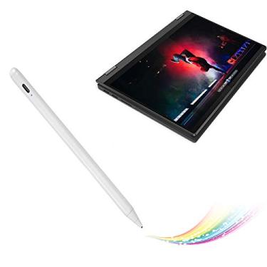 Imagem de Caneta Stylus Active para Lenovo Flex 5/7 2 em 1, lápis digital compatível com Lenovo Flex 5/7 2 em 1, boa para anotações e esboços com controle de toque, branca
