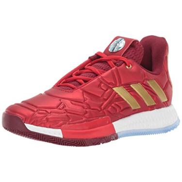 Imagem de adidas Tênis de beisebol masculino Harden Vol, Escarlate/Vinho universitário/Dourado, 6 Big Kid