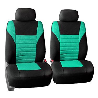 Imagem de FH Group Conjunto frontal premium Mint 3D Air Mesh Capas de assento de carro para assentos de carro com encosto de cabeça removível, ajuste universal, compatível com airbag, capa de assento para SUV,