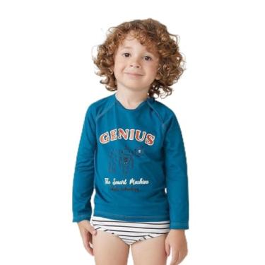 Imagem de Camiseta infantil com proteção solar FPS50 Hering Kids Cor:Azul;Tamanho:2 Anos;Genero:Masculino