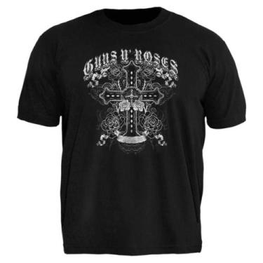 Imagem de Camiseta Plus Size  Guns N' Roses Cross Oficial Stamp
