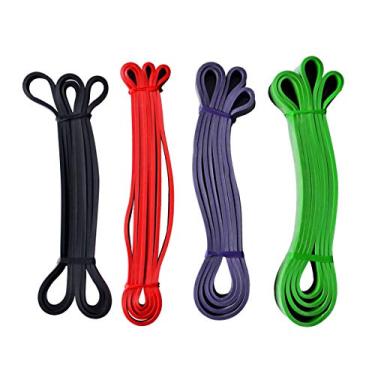 Imagem de 4 Elásticos SuperBand Exercícios CrossFit Fortalecimento
