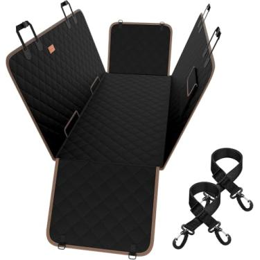 Imagem de Capa de assento de carro premium para cães - impermeável, durável e protetor de banco traseiro ajustável para cães grandes e médios - Acessório de carro ideal para donos de animais de estimação