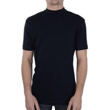 Imagem de Camiseta Masculina King&Joe MC Gola Alta Preta - CA22-Masculino