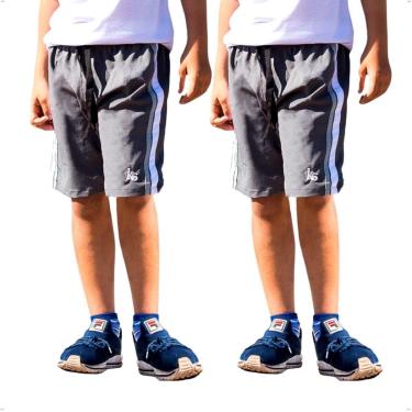 Imagem de KIT 2 Bermuda Infantil Short Escolar Tactel com Elastano-Masculino